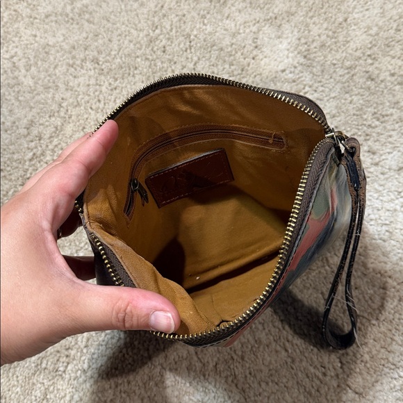 Patricia Nash Cassini leather floral wristlet